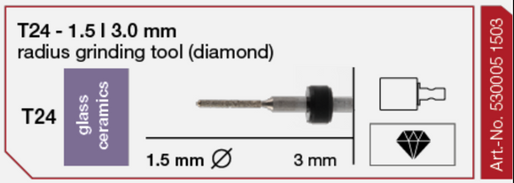 T24 Grinding tool - 1.5 mm | 6mm Shank (Diamond Coated)