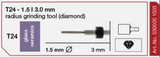 T24 Grinding tool - 1.5 mm | 6mm Shank (Diamond Coated)