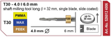 T30 Milling tool - 4.0mm | 6mm Shank(PMMA, Wax, Peek)